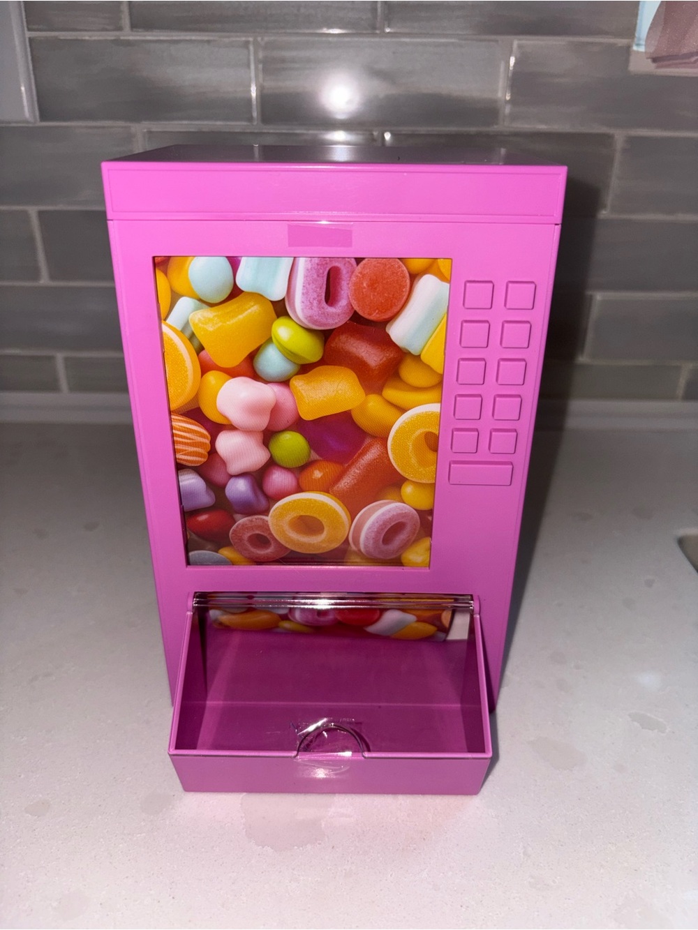 Target Bullseye Playground Desktop Pink Vending Machine Storage Box Dispenser